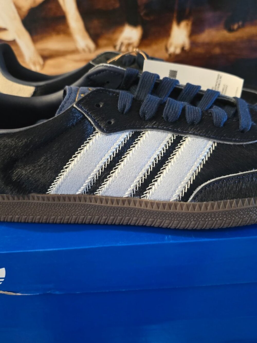 Adidas Samba Pony Hair Night Indigo JS3934 Shoes Mens US Size 10 NEW - Picture 6 of 15